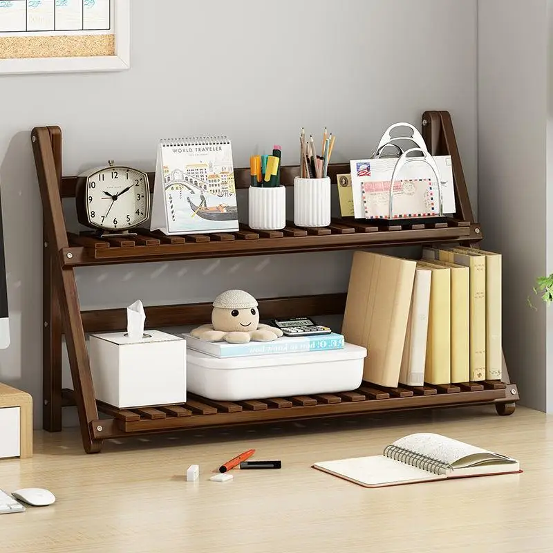 

Multi Functional Desktop Folding Storage Rack Kitchen Seasoning Two-layer Storage Rack Bamboo Tabletop Storage Seasoning Rack