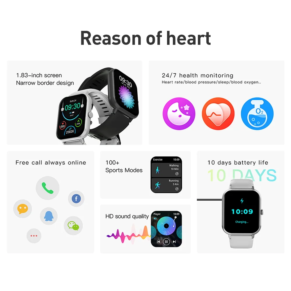 SKMEI Silica Gel Band Digital Watches Smart Heart Rate Warning Waterproof Bluetooth Call Wristwatch Time Clock Male reloj hombre