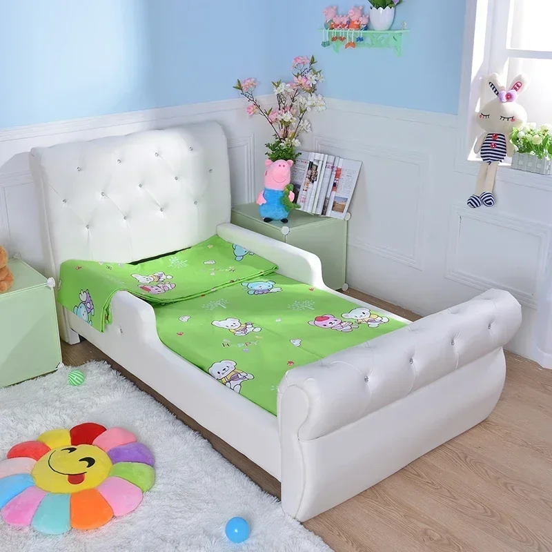 Vendo letto per bambini in pelle moderno singolo con fibbia in cristallo Camas Para nias letto per letto per bambini per ragazze