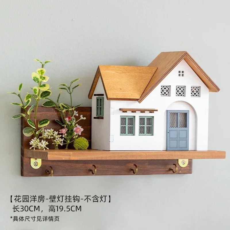 Creative Wall Hook Decor Entry Shoe Cabinet And Hat Holder Rack Home Key Storage Shelf for Door Entry Porch