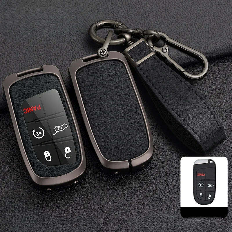 

Zinc alloy car Key Cover Case Fob for Jeep Renegade Compass Grand Cherokee for Chrysler 300C Wrangler Dodge Car Accessaries