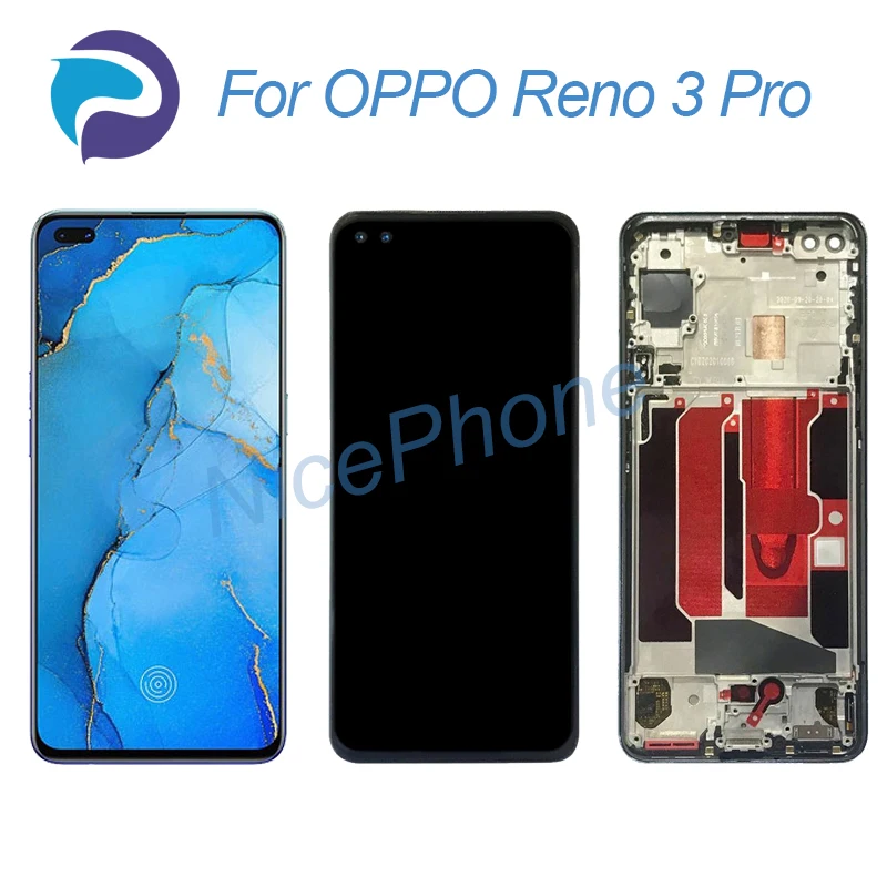 

for OPPO Reno 3 Pro LCD Screen + Touch Digitizer Display 2400*1080 CPH2035, CPH2037, CPH2036,Reno 3 Pro 4G LCD Screen Display