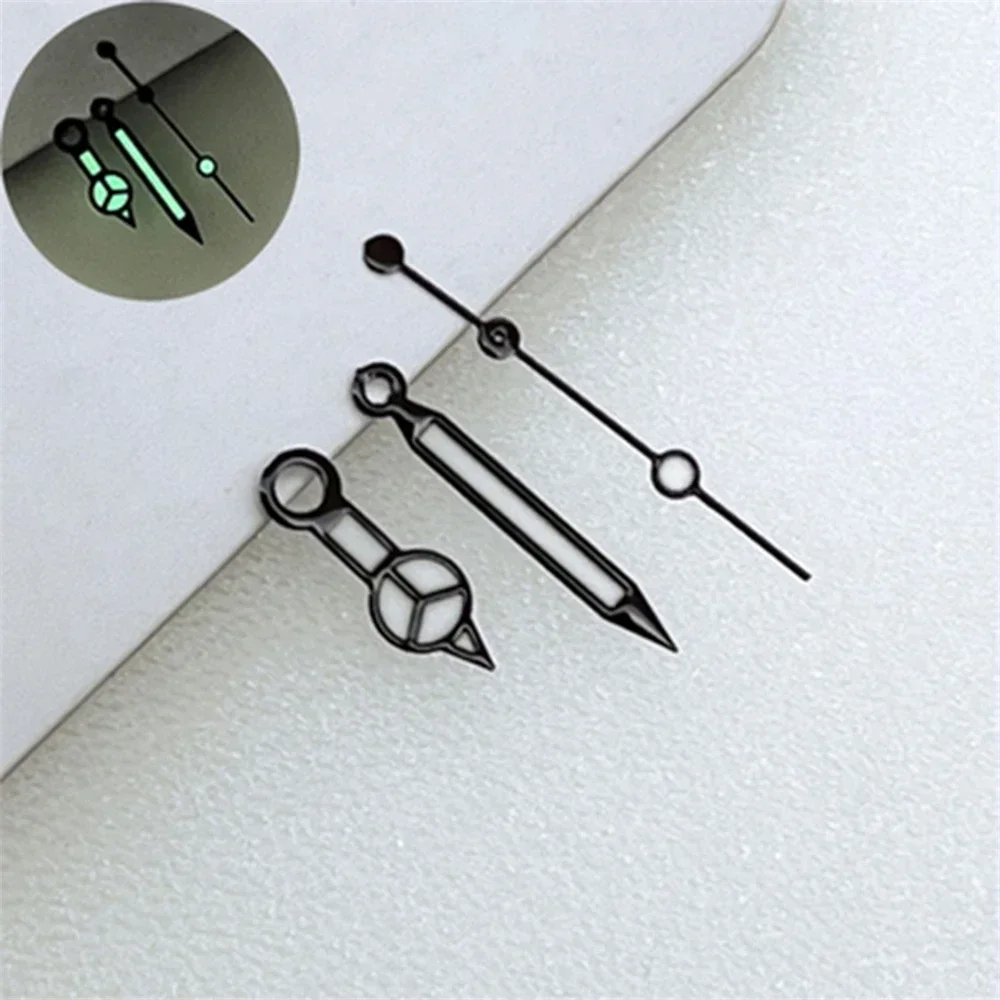 7.8mm 12.5mm 13mm Watch Pointers Set Ice Blue Green Luminous Hands for NH34 NH35 NH36 4R35 4R36 movement Watch NEW DIY