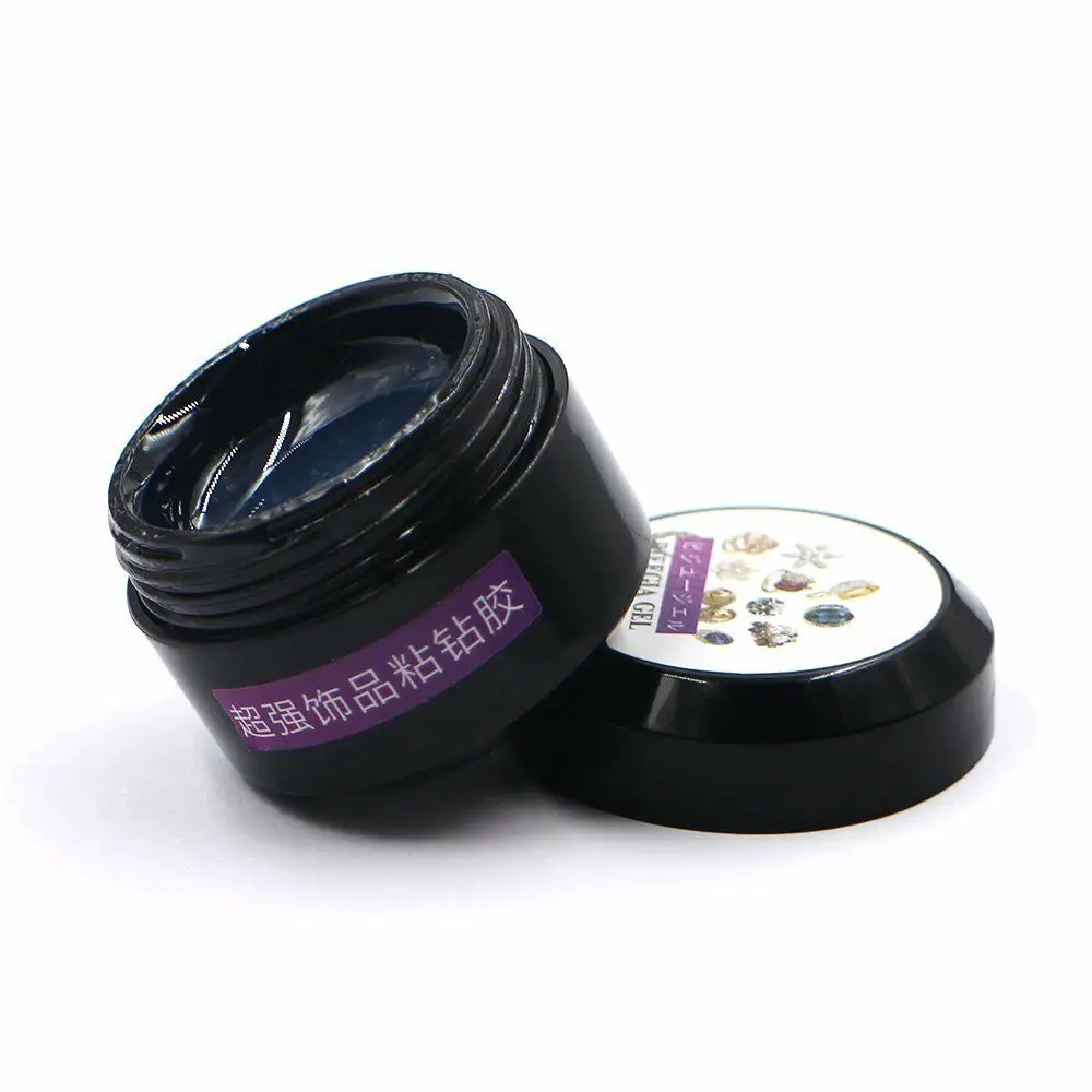 GLue Gel Nail Art Rhinestones Glue Jewelry Charms Super Sticky Adhesives 8ML UV Nails Glue Decor Gems Glitter Rhinestones Sticky