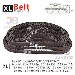 XL Timing Belt Perimeter 304.8 To 452.12MM  width 6-20MM 120XL 124XL 130XL 140XL 142XL 146XL 148XL 150XL 160XL 168XL 176XL 178XL