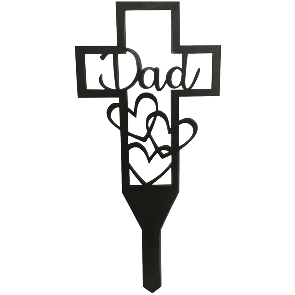 

Graveyard Metal Insert Memorial Decorations Cemetery Grabs Jewelry to The Cross Flower Arrangements Garden Stake