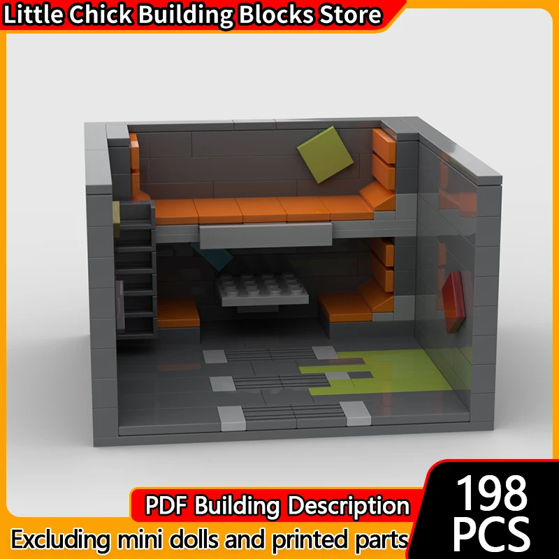 Street View Model MOC Building Bricks The Bedroom Scene Of The Residence Modular Technology Children Holiday Gifts Assemble Toys