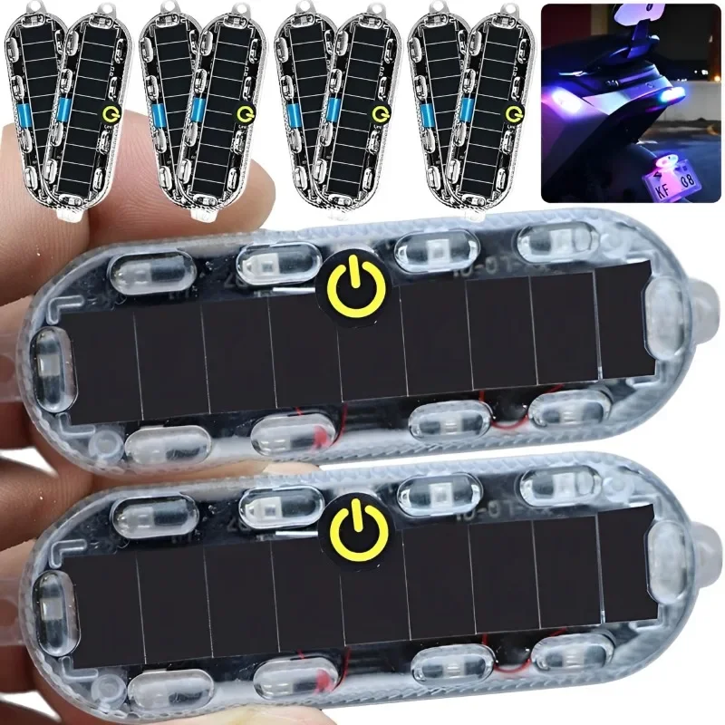 

Солнечный стробоскоп, маленькие светодиодные задние фонари для предупреждения, водонепроницаемые мигающие огни, проблесковые огни автомобиля, защитный фонарь для грузов