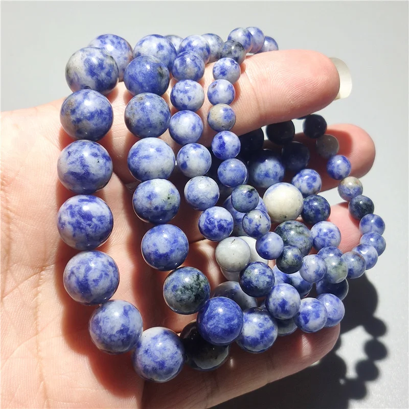 

Niche Style Blue Dot Blue Stone Bracelet Fashion Fresh Style Natural Stone Bracelet Gift Jewelry For Women