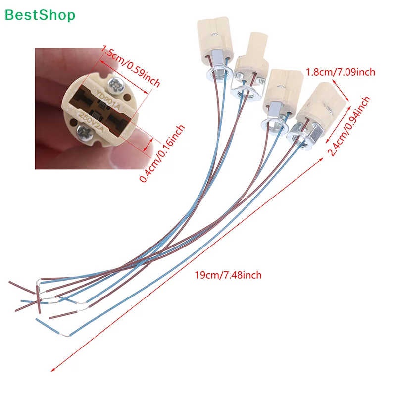 

Высококачественный керамический патрон G9 - синий и коричневый проводной светильник с кронштейном для ремонта светильников
