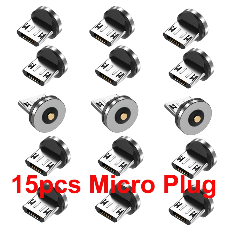 15 Stück Packung Magnet kabels pitzen für Typ C Micro USB iOS Stecker Schnell lade adapter Ersatz Ladestecker für iPhone