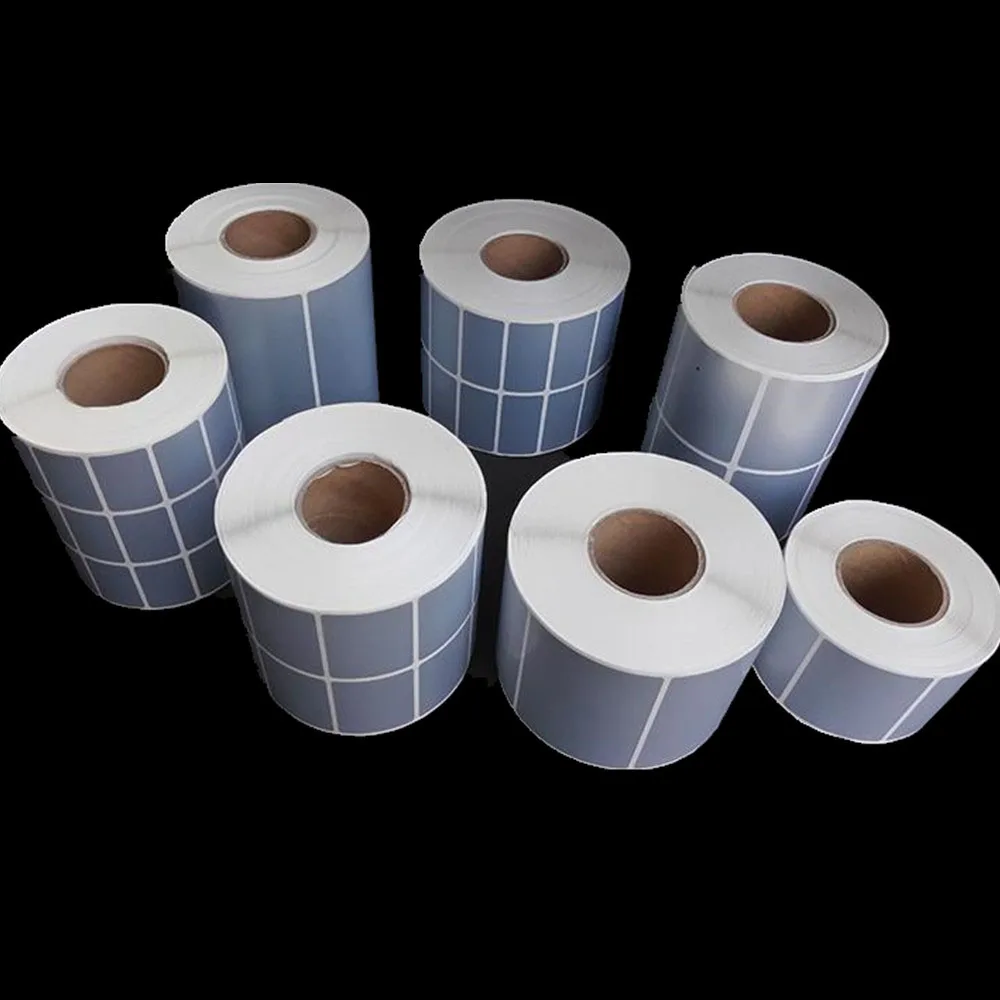 DIY PET Silver Label Paper 30-110mm Wide Customized Printing Handwritten Waterproof Adhesive Arcode Printing Sticker Label