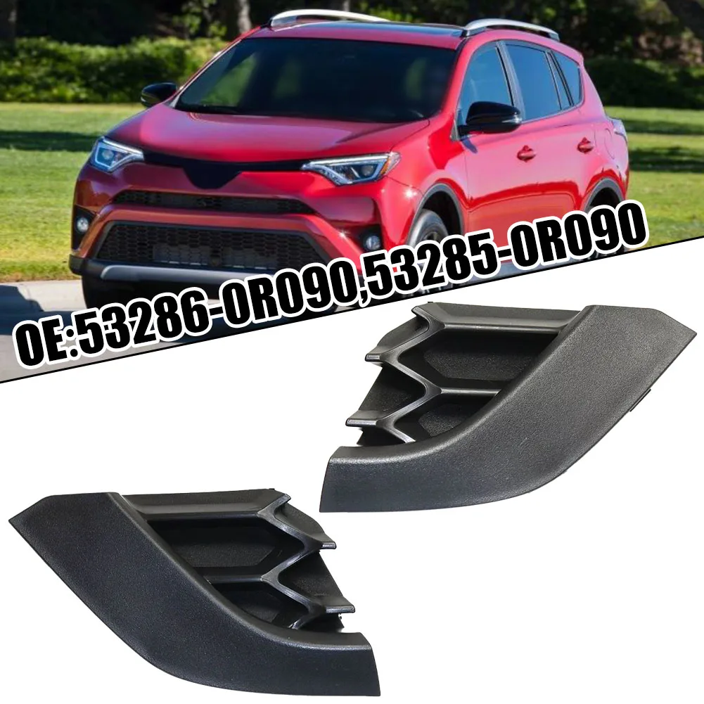 Car Tow Eye Cover Set For Toyota For RAV4 2016-2018 Front Driver And Passenger Side Tow Eye Cover Set