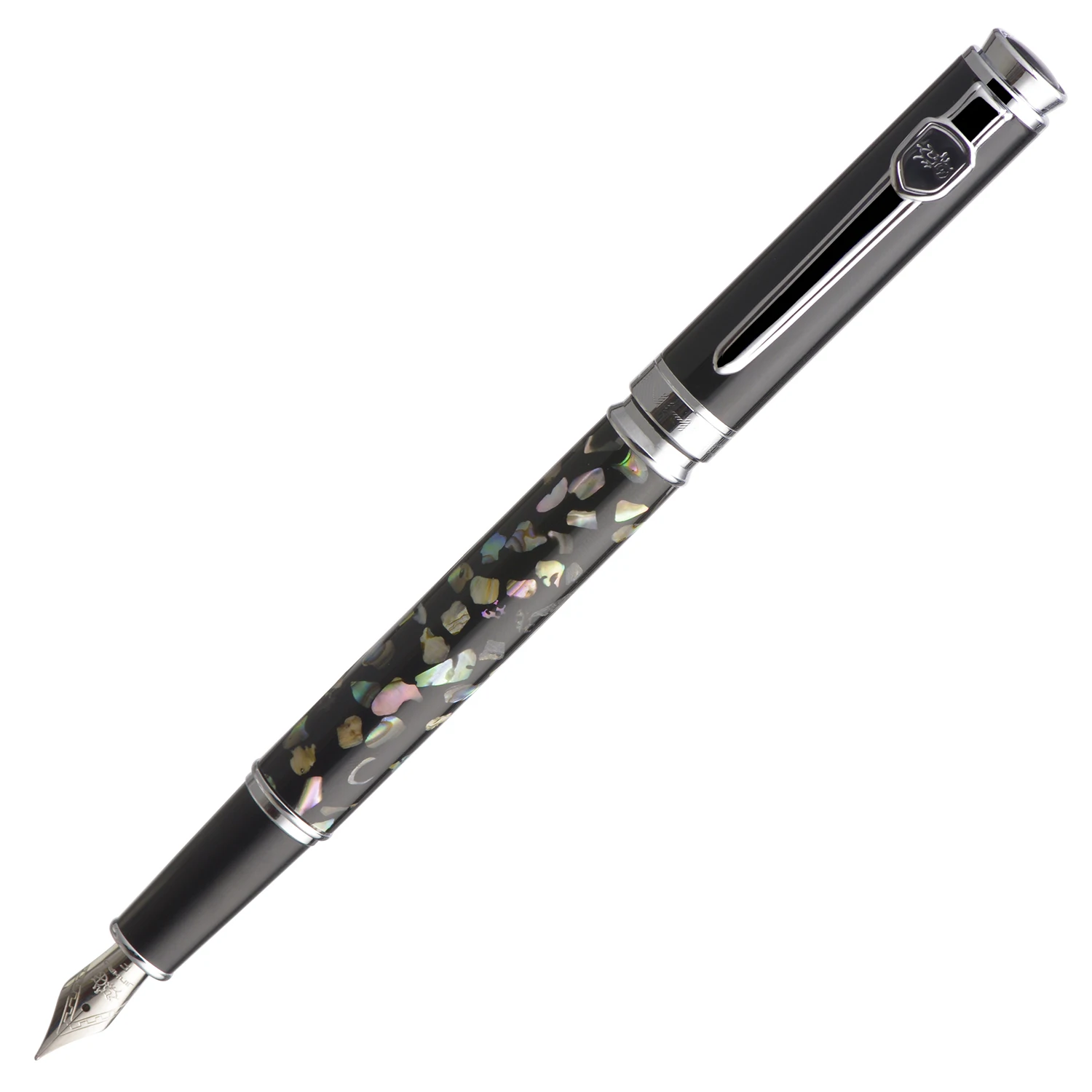 Jinhao 8802 Fountain Pen Deep Sea Bright Pearl Shell Writing Signature Pen, EF/F/M Nib