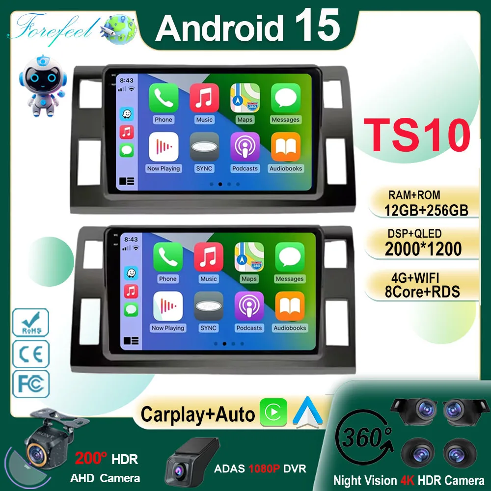 

Android 15 Car Radio For Toyota Previa 3 III XR50 Estima 2006-2019 Multimedia Player GPS Navi No 2din Tape Recorder DVD Video BT