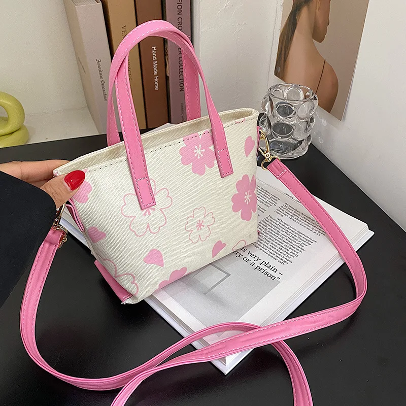 Women Small Bags 2022 Canvas Shoulder Diagonal Bag Mini Portable Girls Summer Fashion Mobile Phone Wallet Bag