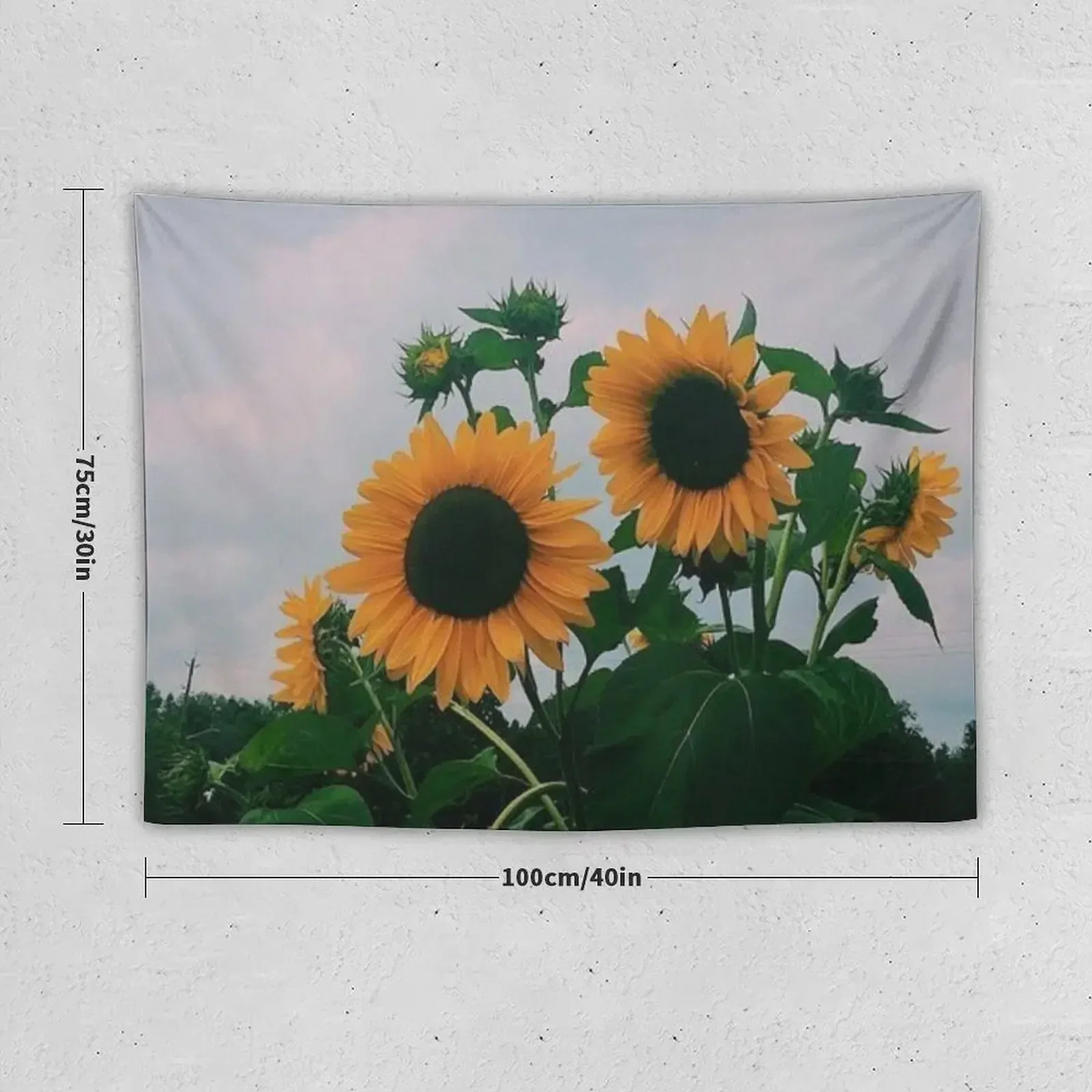 Sunflower Skies Tapestry Aesthetic Decoration Home Decorations Aesthetic Cute Room Things Room Decore Aesthetic Tapestry