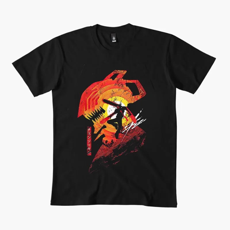 

Denji Chainsaw Man Anime Gift t shirt 0326 DEVIL HUNTER Graphic Tee 100% cotton print clothing Y2K clothes Large size Tops