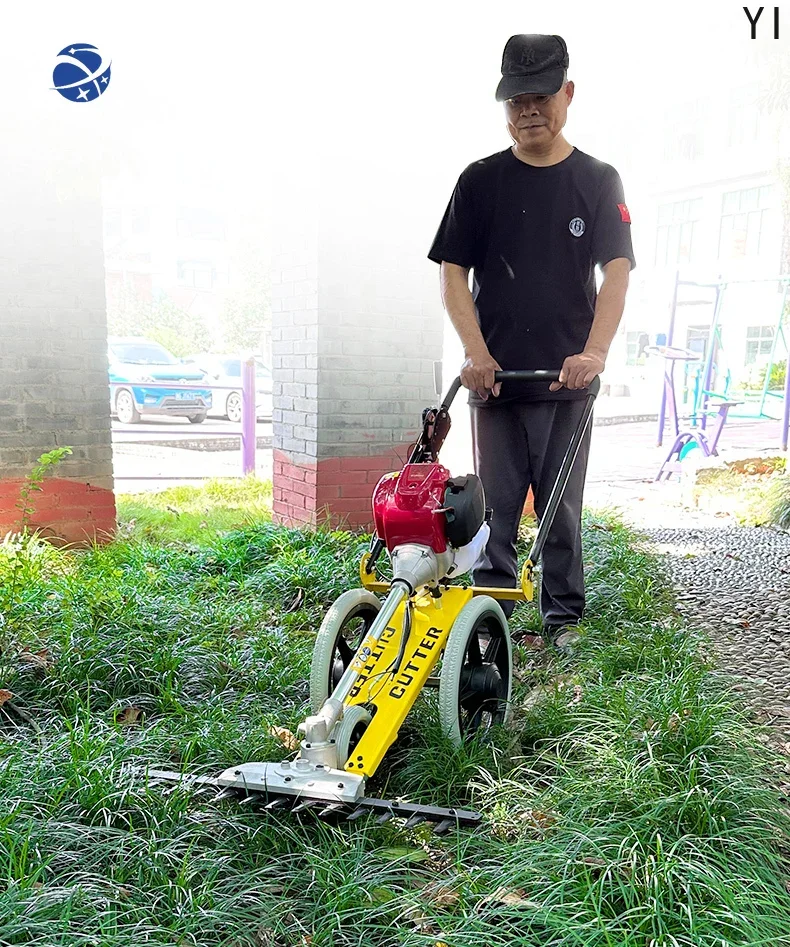 YYHC-Gasoline engine hand push lawn mower lawn trimmer gasoline lawn mower orchard weeding handcart lawn mower