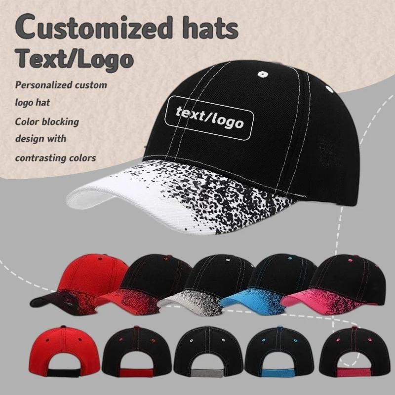 New Custom Printed Embroidered Logo Inkjet Graffiti Baseball Cap Fashion Sunscreen Men's and Women's Adjustable Truck Driver Hat