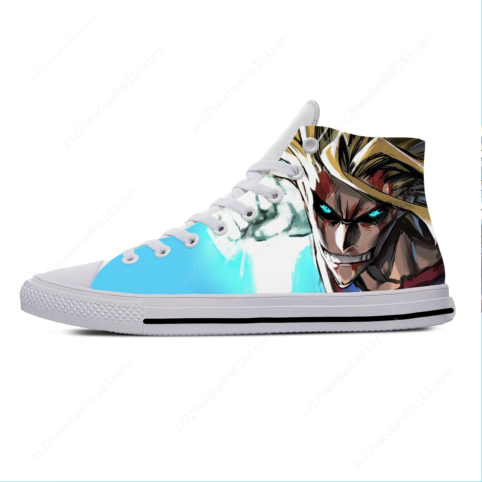Japanese Anime Manga My Hero Academia All Might Casual Cloth Shoes High Top Lightweight Breathable 3D Print Men Women Sneakers