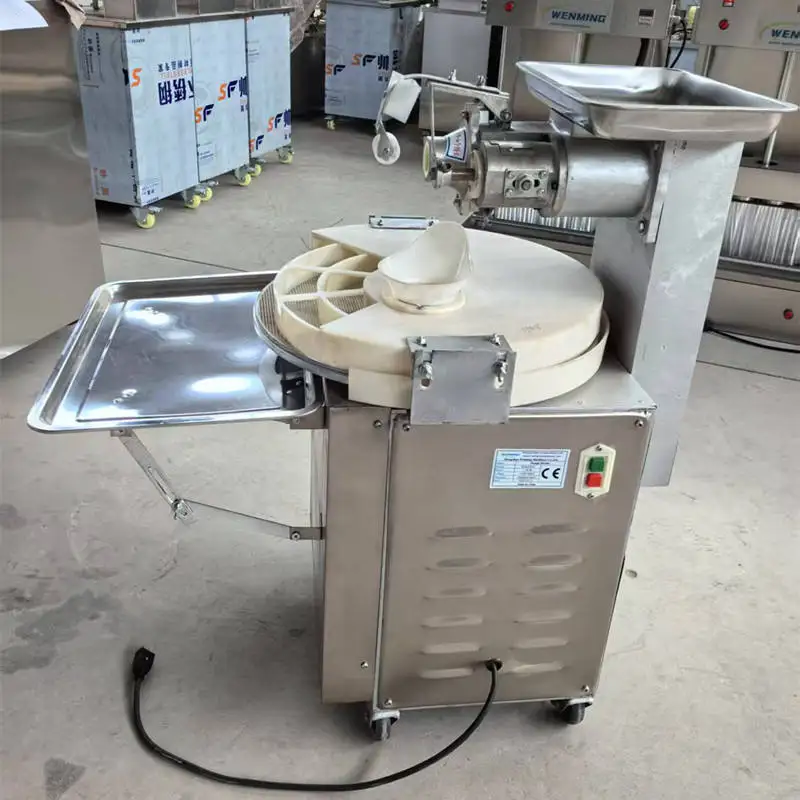 Mesin Pembulat/Penggulung Adonan Otomatis Stainless Steel, Mesin Pembagi dan Pembulat Roti Elektrik untuk Restoran dan Ritel