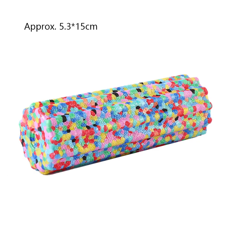 Colored Yoga Foam Roller Soft Texture Durable Pilates Muscle Massager Roller 5.3x15cm Mini Yoga Column Gym Exercise Equipment