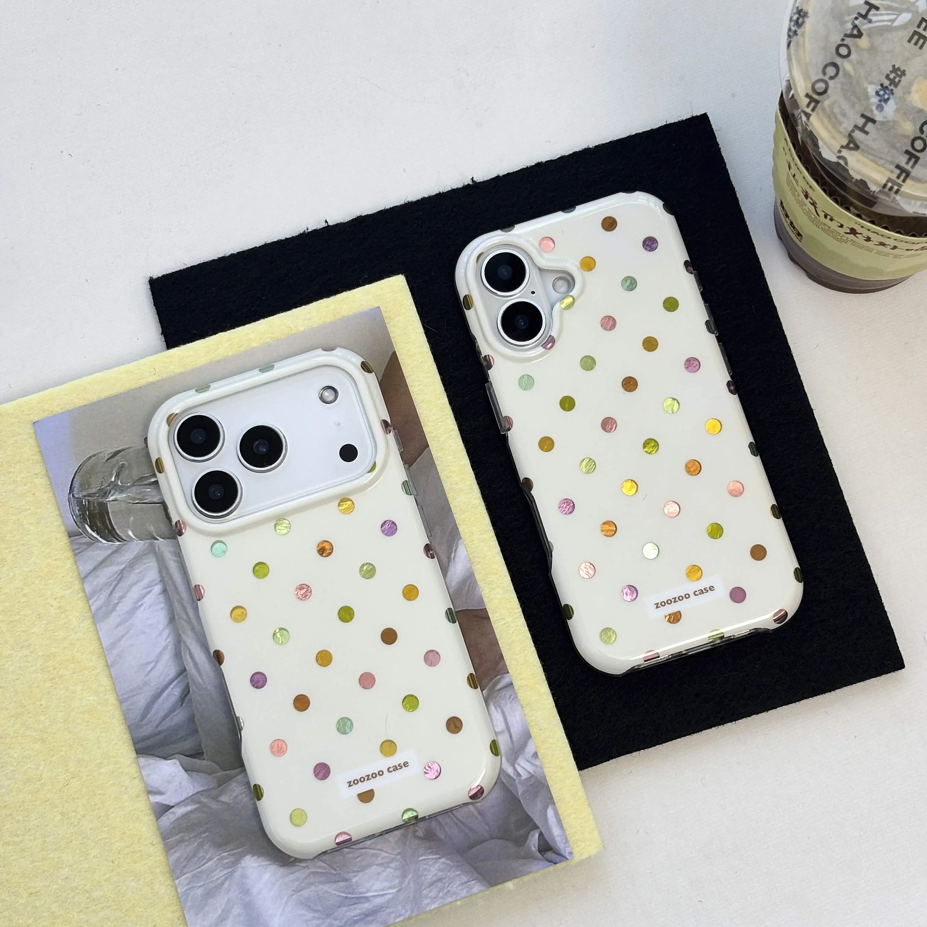 Phone Cases Korean - Korean style Colorful Polka Dots Dopamine