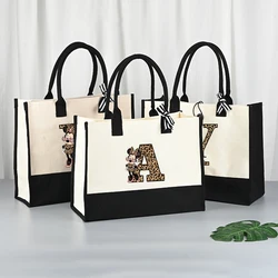 Disney Mickey Tote Bag Fashion Canvas Totes Letter Portable Beach Shoulder Shopping Casual Bags Large Capacity Handbag Wholesale