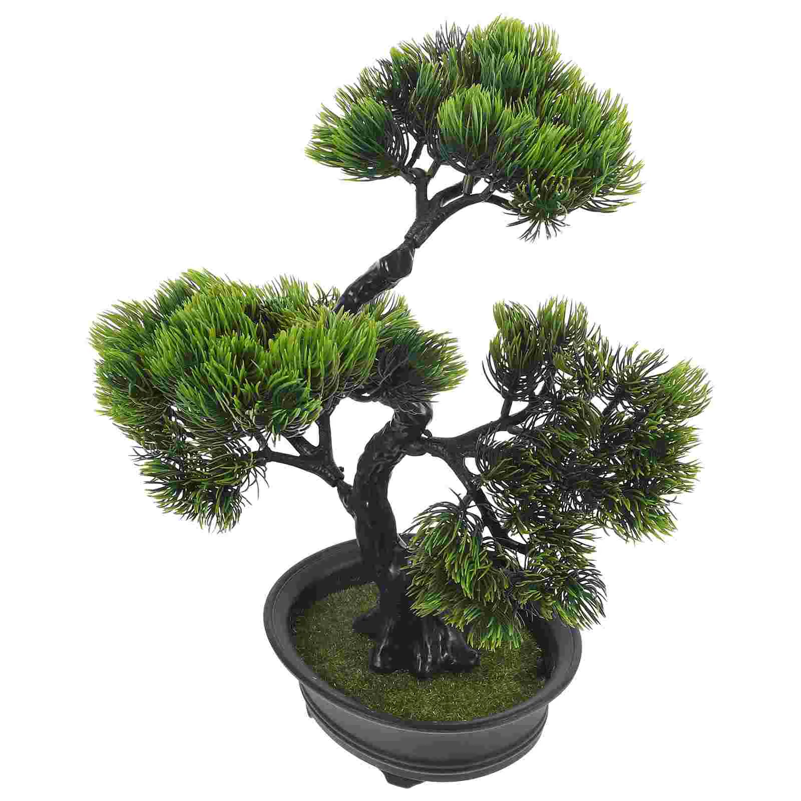 

Artificial Potted Plant Bonsai Tree Fake Desk Pine Small Abs Cute Plants Decor Mini