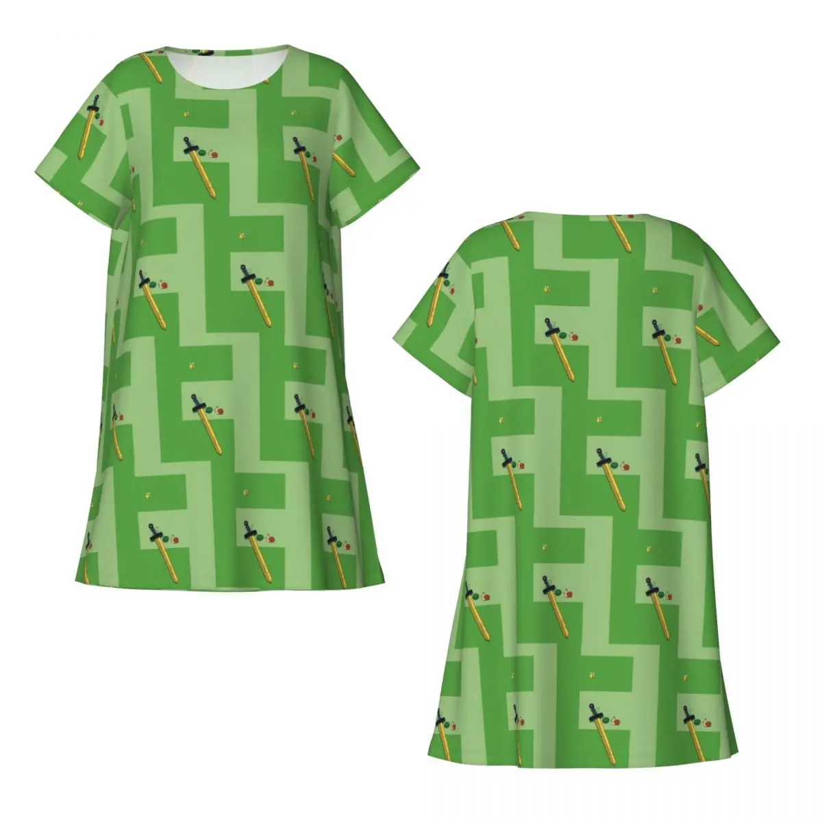 Finn The Human Adventurer Short Sleeves Nightdress For Sleeping Sleepshirts Women Short Sleeve Nightgowns Soft Pajama Dress