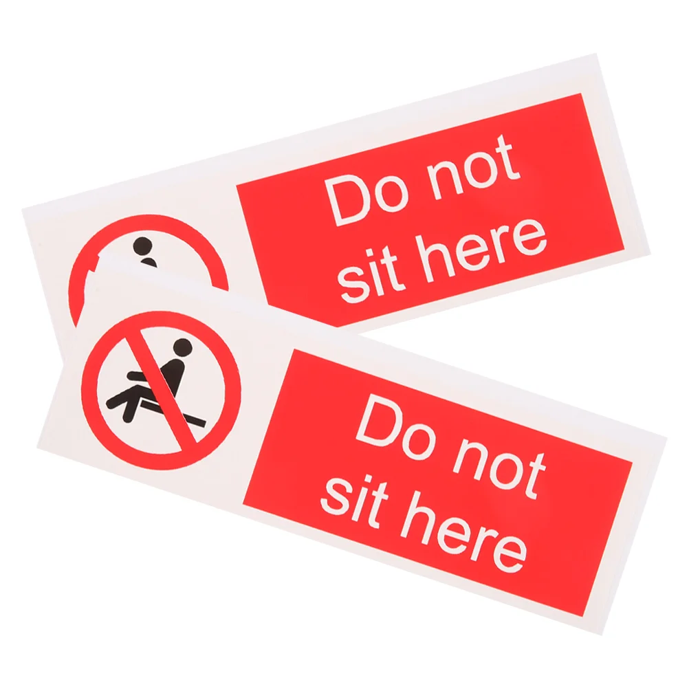 Warning Sticker Signs Private Property No Trespassing Sitting and Lying Office Stickers