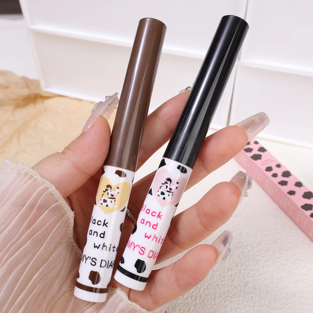 Ultra-fine Small Brush Head Mascara Lengthening Black Brown Lash Eyelash Extension Eye Lashes Long-wearing Mascara Makeup Tools