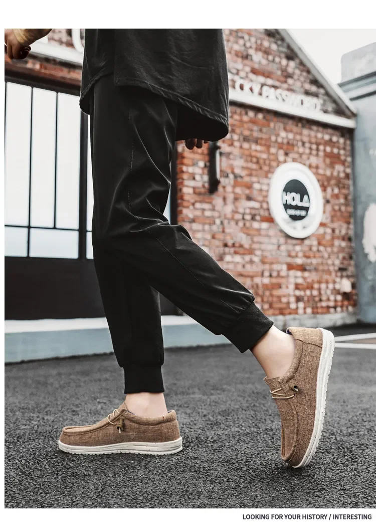 Männer 2024 neue Freizeit Turnschuhe Frühling Sommer atmungsaktive leichte Outdoor-Segeltuchs chuhe große Herren schuhe Walking Loafers – Detail 12