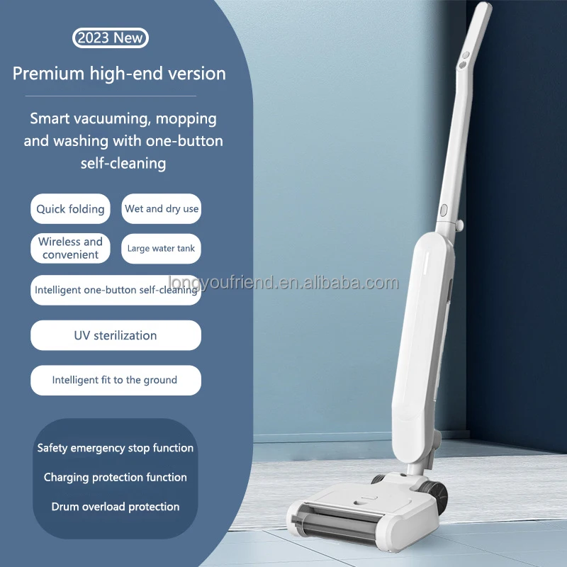 電動セルフクリーニングモップスクラバー、ホテルの床掃除用自動回転式モップ
