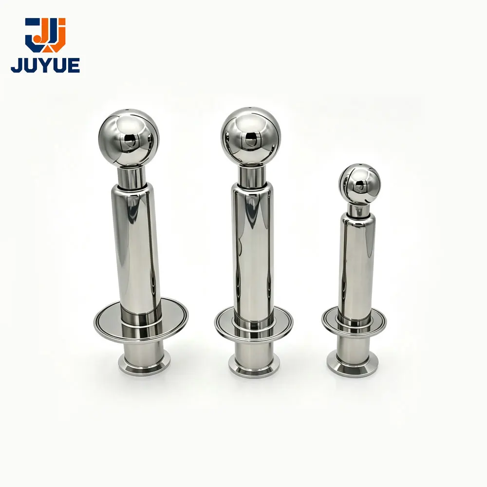 SS304 SS316L Sanitary Double Tri Clamp Rotary Spray Ball Stainless Steel CIP Tank Cleaning Washer for Brewery Fermenter Vessel