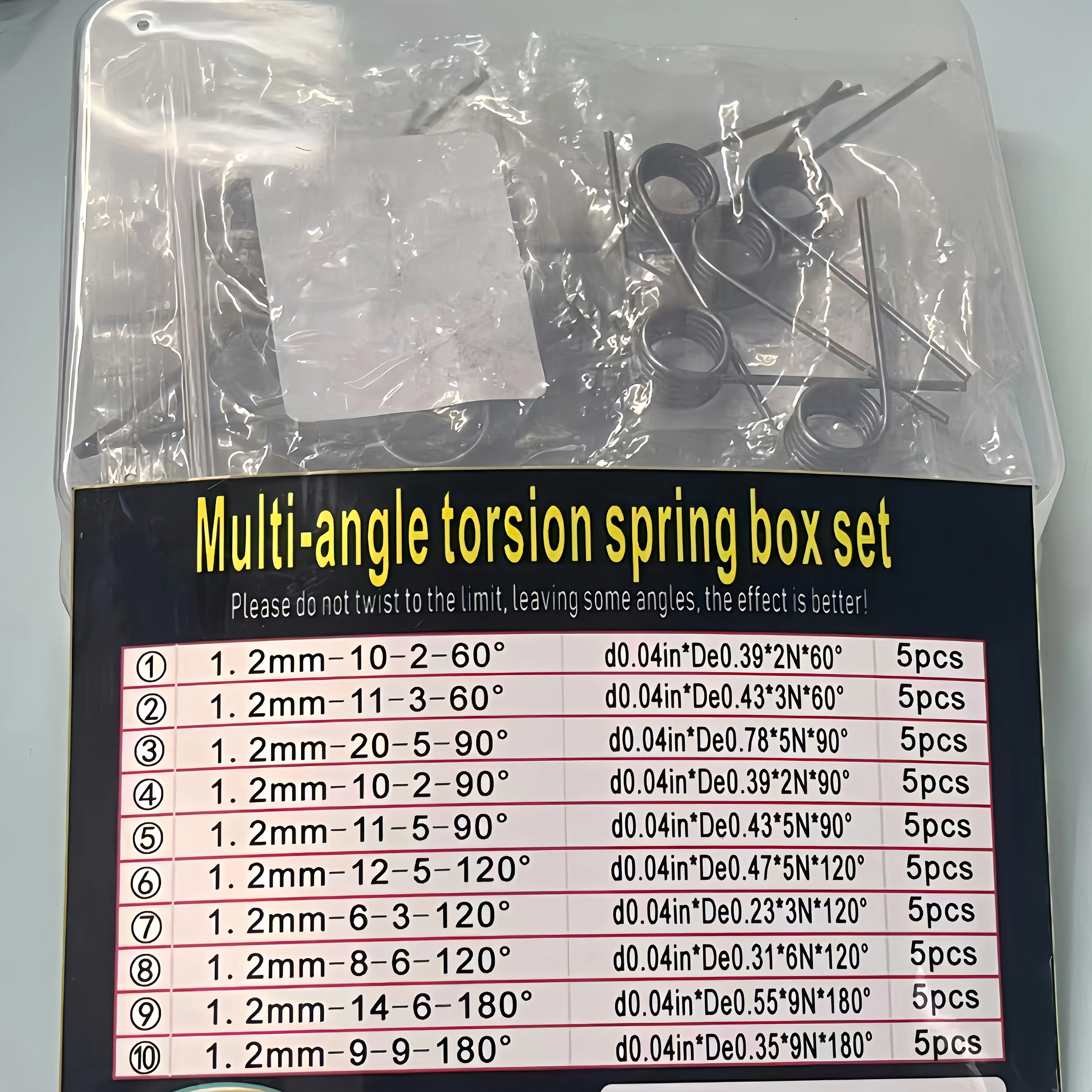 10 Size Options - 50pcs 1.2mm Wire Diameter Compression Springs. Excellent mechanical strength & durability, ideal for diverse p