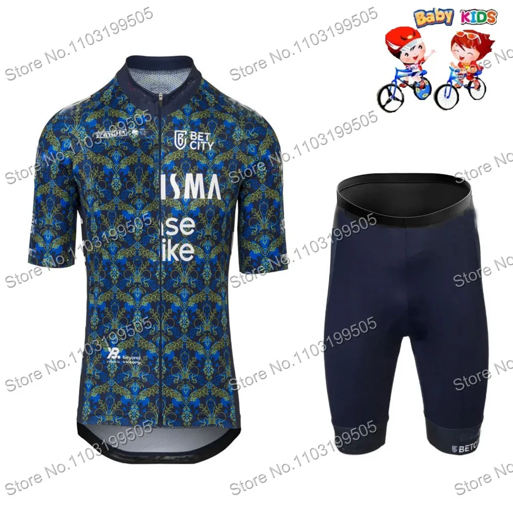 Kids 2024 France Tour Belgium Cycling Jersey Set Boy TDF Summer Cycling Clothing Children Road Bike Shirts Suit Bicycle Shorts