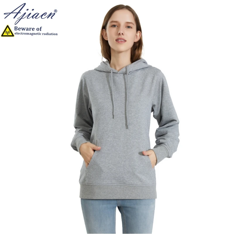 Genuine anti-radiation 100% silver fiber knitted lining hoodie Household appliances Electromagnetic radiation shielding clothes