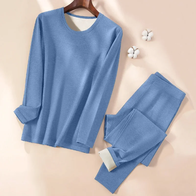 الشتاء الملابس الداخلية الحرارية طويلة جونز الرجال الدفء قمم + السراويل مجموعة ملابس سميكة مريحة مجموعات الملابس الداخلية الحرارية #4