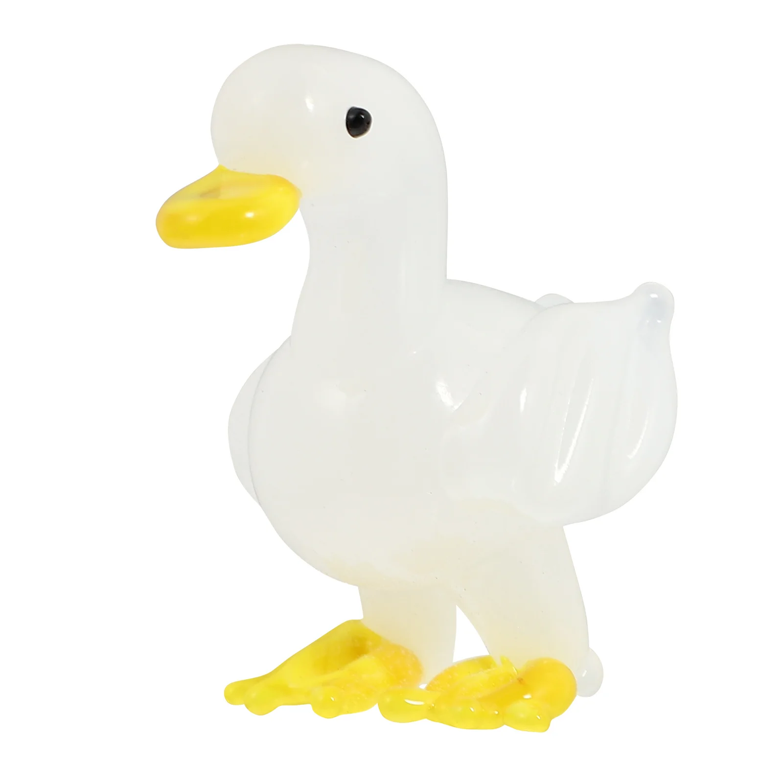 

1Pcs White Goose Glass Craft Decoration Elegant Tabletop Ornament Office Home Mini Goose Decor Desktop Ornament