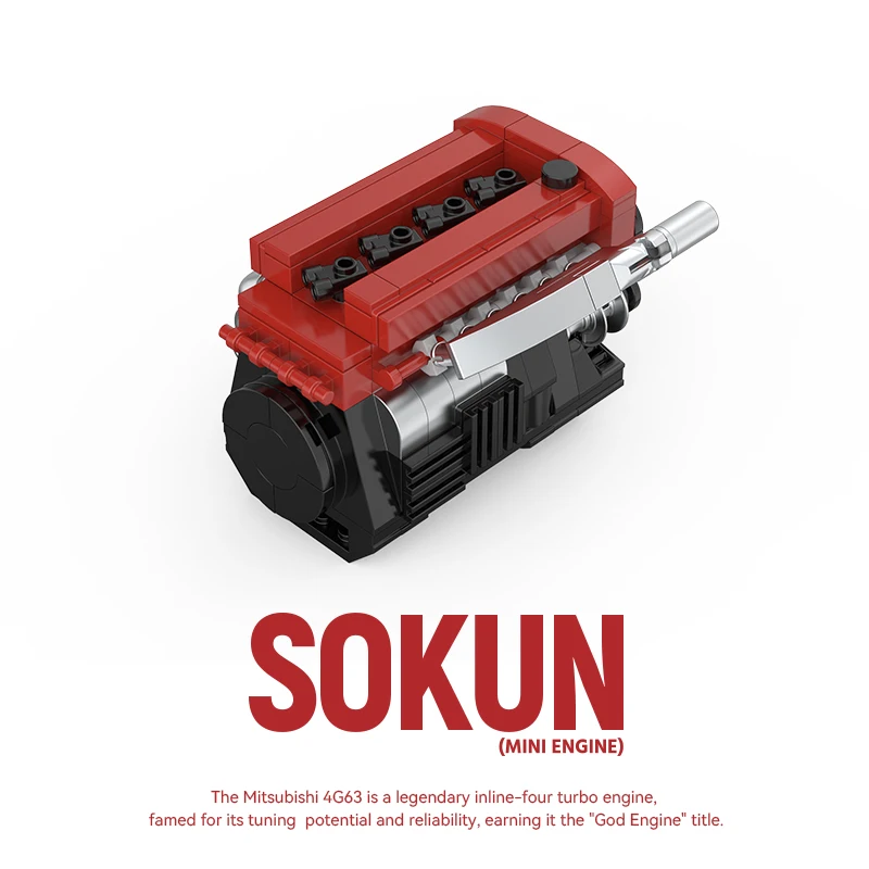 Mini Engine Building Kit, Model Bricks Compatible with All Major Brands, High-Detail Desktop Decor with Premium Metallic Finish,