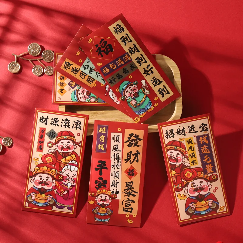 

48Pcs New Year Red Envelope 2025 Chinese Spring Festival Red Packet Snake Year Money Packaging Blessing