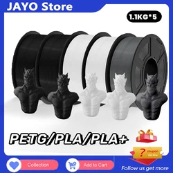 JAYO 3D PETG/PLA/PLA PLUS Printer Filament 1.75mm 5.5KG 100% No Bubble non-toxic 3D Printing Materials for 3D Printer&3D Pen