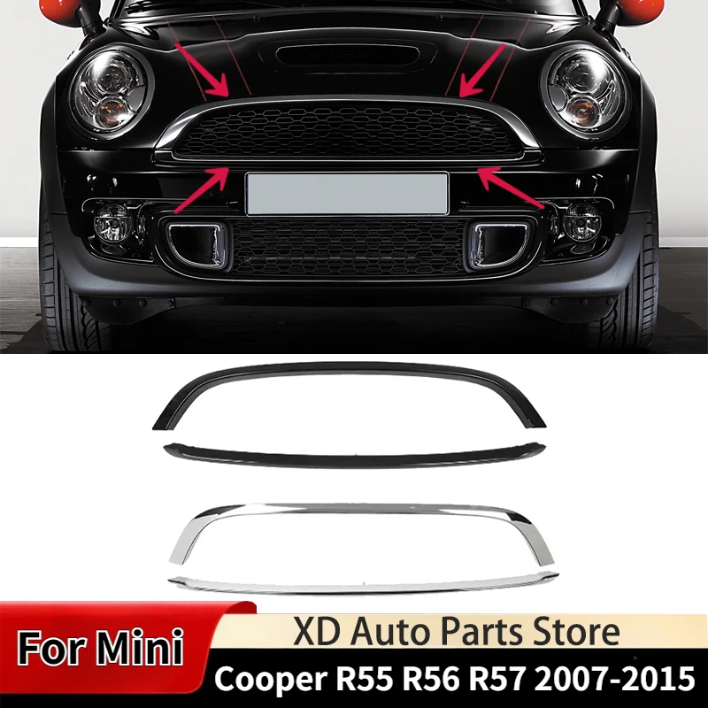 

Передний бампер автомобиля для Mini Cooper R55 R56 R57 2007-2015, сотовая решетка, сетка, внешняя накладка, тюнинг из АБС-пластика 51132751040 51112751624