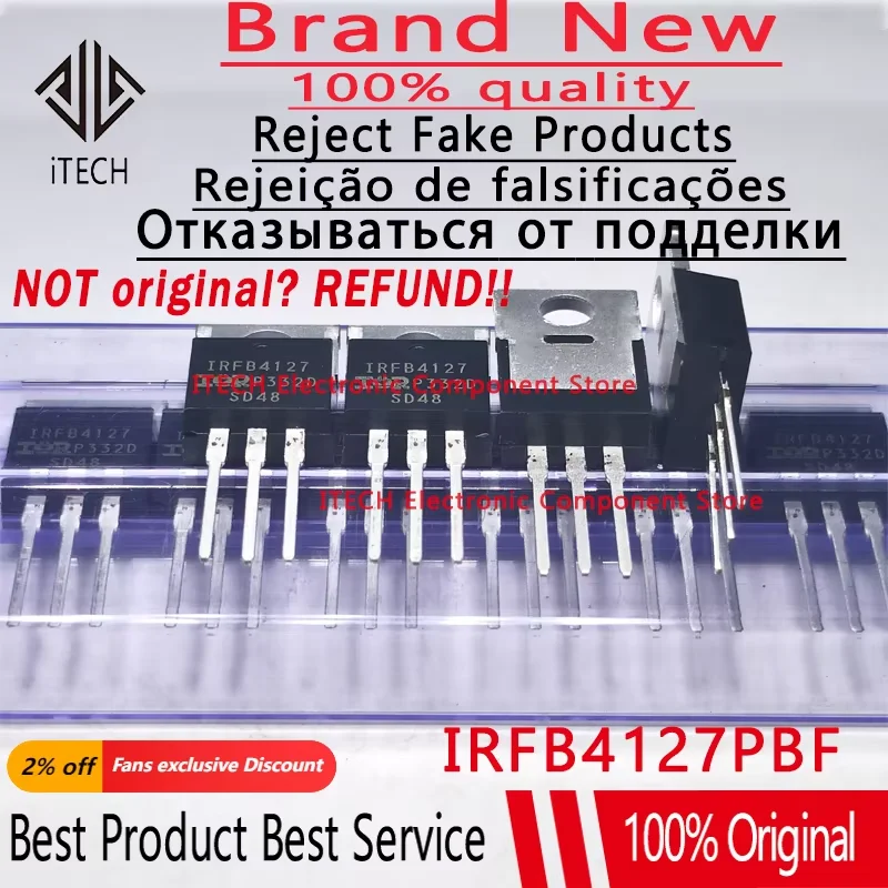 10pcs-lote-original-irfb4127pbf-irfb4127-to-220-transistor-de-efeito-de-campo-n-channel-200v-76a-novo-e-genuino
