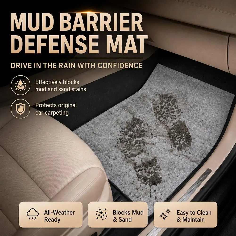 Disposable Car Floor Mats 50x40cm Universal Non-Woven Felt Absorbent Auto Foot Pads Dirt-Proof Clean Carpet Liners Black/Grey
