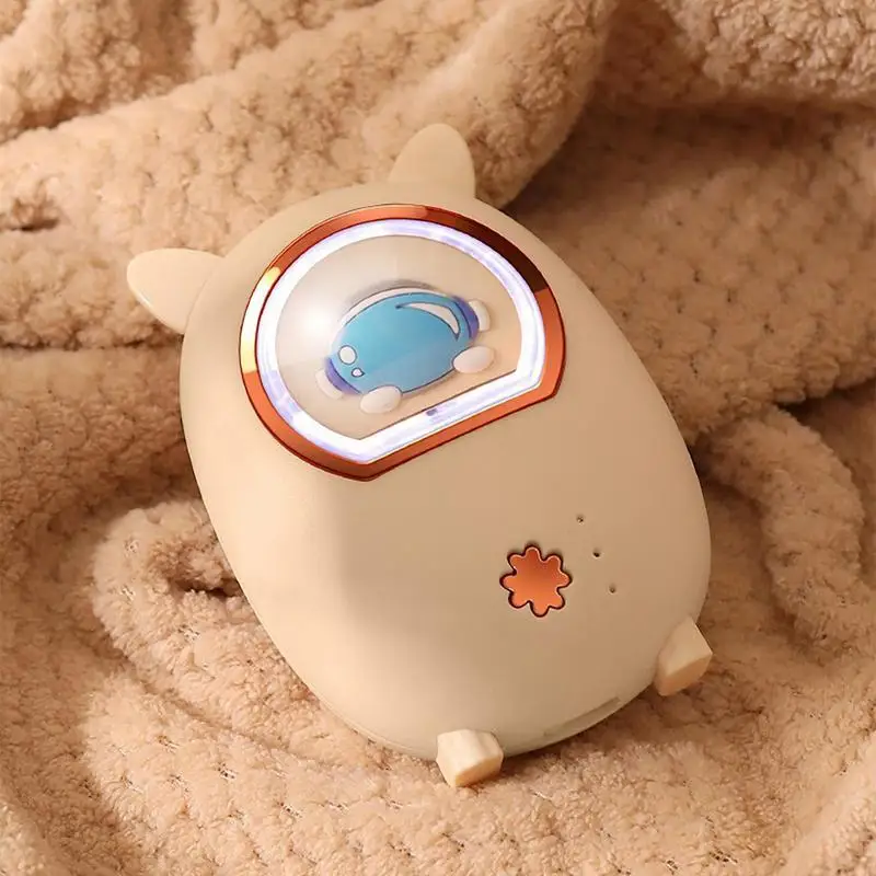 Portable Hand Warmer Cute Ear Electric Portable Pocket Heater Power Bank Light Up Long Heating 3 Heat Levels Hand Warmer For