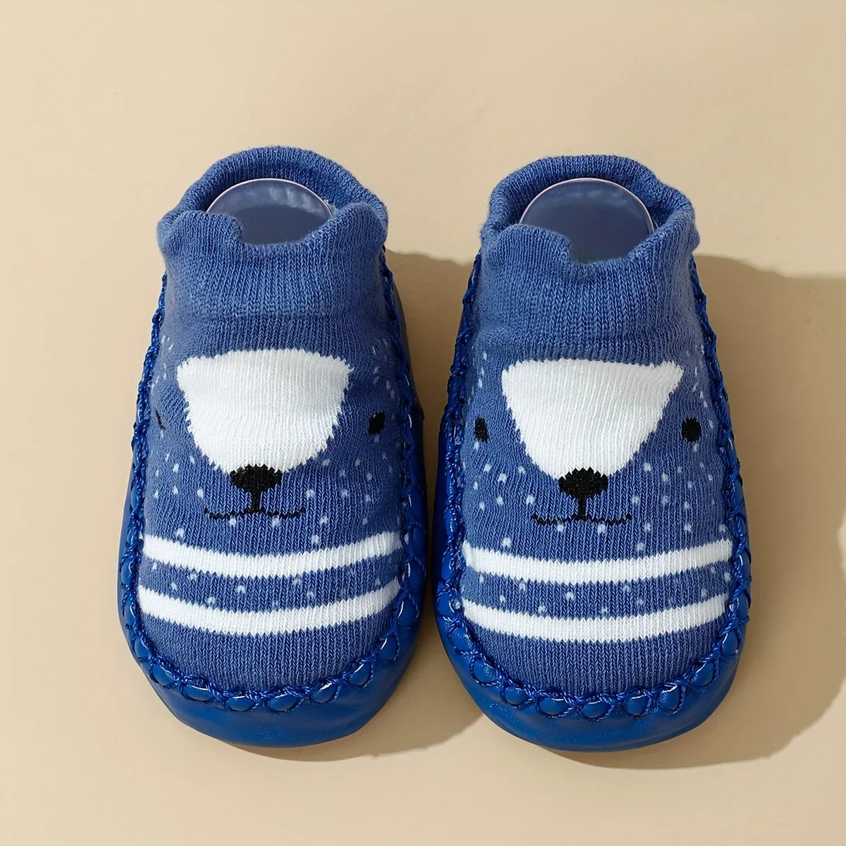 1 Pair Spring Autumn Cartoon Cute Baby Toddler Anti-Slip Dot Glue Boat Socks, Suitable for Indoor Outdoor, Daily Wear, Ideal for Learning to Walk Children