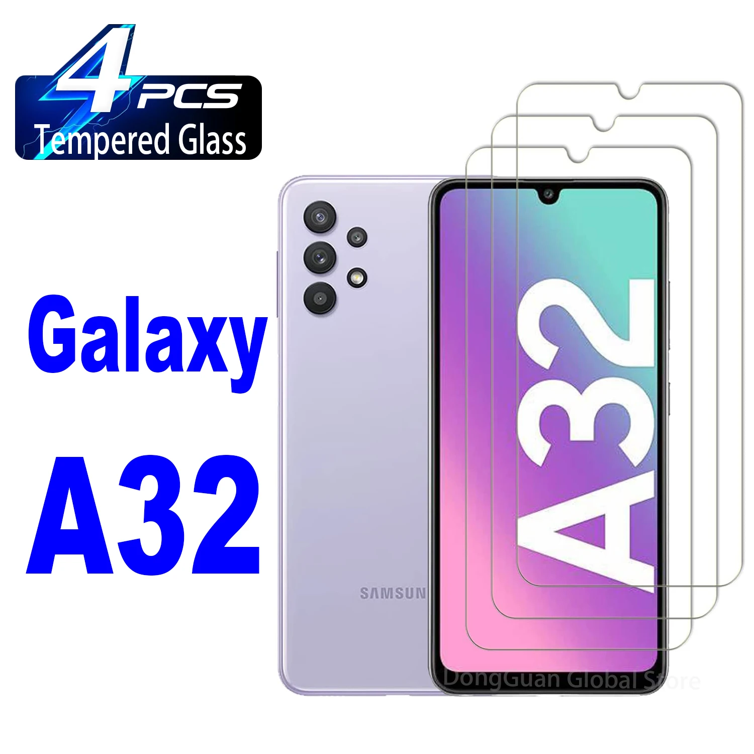 2/4Pcs 9H Tempered Glass For Samsung Galaxy A32 4G 5G HD Screen Protector Glass